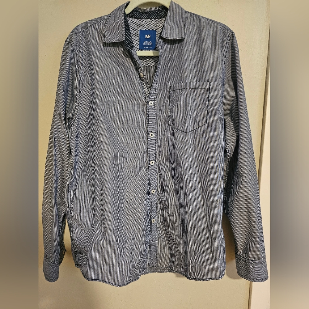Michael Brandon long sleeved button up shirt (small)